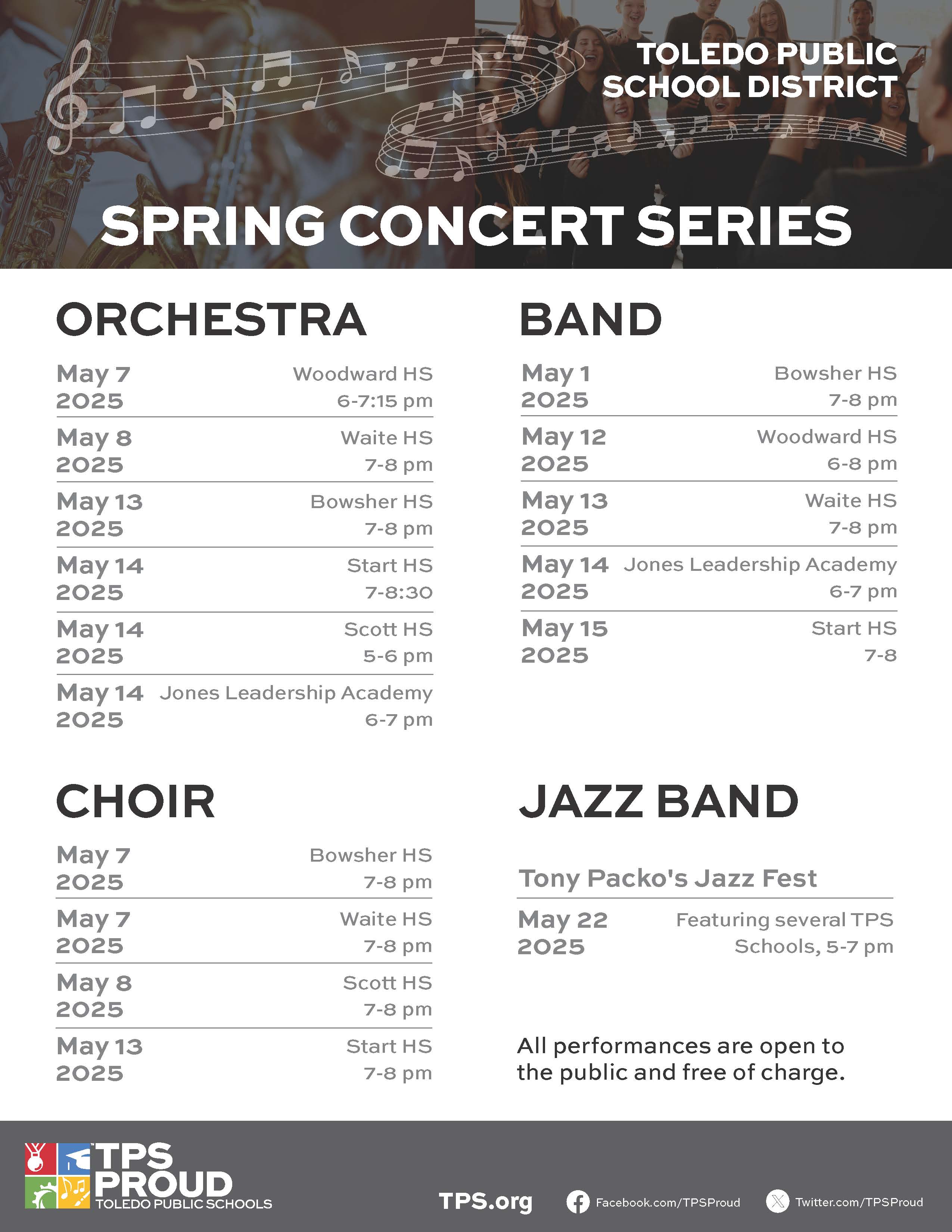 TPS Spring 2025 Concerts