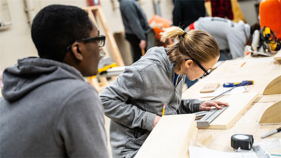 Career Tech students learn drafting.